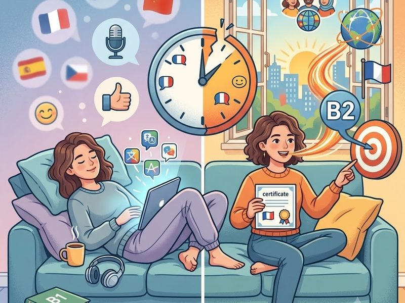 The 'Lazy' Learner's Guide: Reaching B2 Level Using Only Your Couch